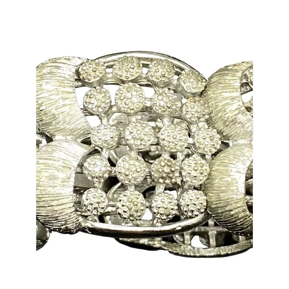 Vintage Pegasus Coro Silver Tone Panel Link Bracelet, Panel Link Bracelet, Silve